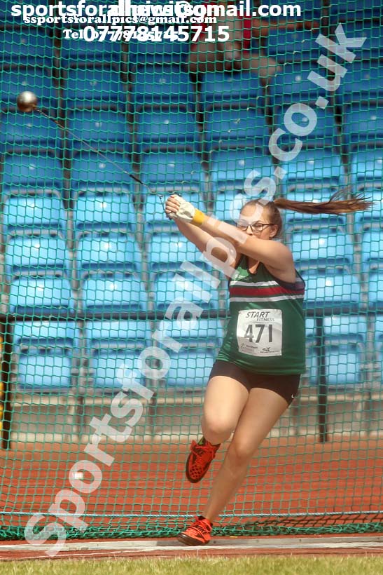 Womens under-20s hammer, Northern Senior and Under-20s Champs., Sports City, Manchester. Photo: David T. Hewitson/Sports for All Pics